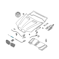 OEM 2000 BMW X5 Centre Bowden Cable Diagram - 51-23-8-403-219