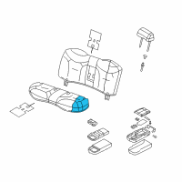OEM 2005 Lincoln Town Car Seat Cushion Pad Diagram - 3W1Z-54600A88-BB