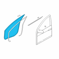 OEM 2012 Hyundai Elantra Weatherstrip Assembly-Front Door Side LH Diagram - 82130-2L200