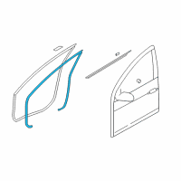 OEM Hyundai Weatherstrip-Front Door Body Side LH Diagram - 82110-2H001-CH