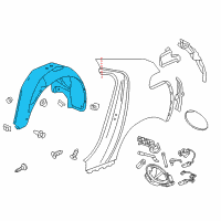 OEM 2015 Chevrolet Volt Wheelhouse Liner Diagram - 22799267