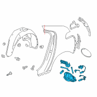 OEM 2011 Chevrolet Volt Fuel Pocket Diagram - 22874378