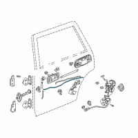 OEM 1998 Honda CR-V Rod, R. RR. Door Lock Diagram - 72632-S10-003