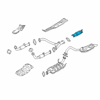 OEM 2007 Kia Sorento Catalytic Converter Assembly Diagram - 289503C500