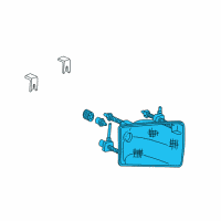 OEM 2001 Ford F-350 Super Duty Composite Headlamp Diagram - 1C3Z-13008-AA