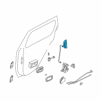 OEM 2002 Nissan Pathfinder Handle, Outside Diagram - 82607-3W42A