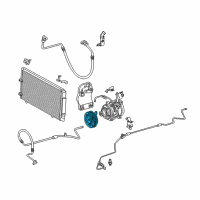 OEM 2004 Toyota Camry Clutch & Pulley Diagram - 88410-06100