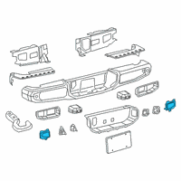 OEM 2020 Jeep Gladiator Reflector-Rear Bumper Diagram - 68338392AA