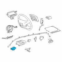 OEM 2017 Lexus RX450h Sensor, Air Bag, Front Diagram - 89173-09640