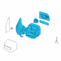 OEM Nissan Titan XD Mirror Assembly-Outside LH Diagram - 96302-9FT4E