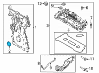 OEM Ford Mustang Timing Cover Front Seal Diagram - CM5Z-6700-C