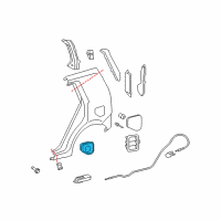 OEM 2014 Scion xB Fuel Pocket Diagram - 61725-12340