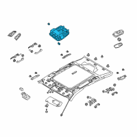 OEM 2017 Kia Optima Lamp Assembly-Overhead Console Diagram - 92810D4000CGA