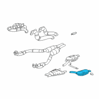 OEM 1996 BMW 740iL Rear Muffler Left Diagram - 18-10-1-745-671