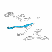 OEM BMW 740iL Catalytic Converter Diagram - 18-30-1-745-012