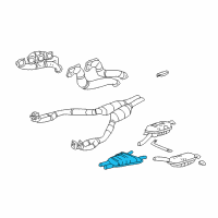 OEM 2001 BMW 740i Exhaust Pipe Diagram - 18-12-1-745-166