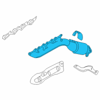 OEM 2017 Kia K900 Exhaust Manifold Catalytic Assembly, Left Diagram - 285103F800