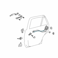 OEM 2020 Toyota 4Runner Lock Cable Diagram - 69730-35030