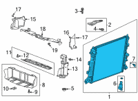 OEM 2022 Cadillac CT4 Radiator Diagram - 84511252