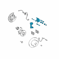 OEM Lexus Disc Brake Cylinder Assembly, Rear Left Diagram - 47850-0E010