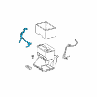 OEM 2004 Dodge Ram 3500 Battery Positive Cable Diagram - 56000977AD