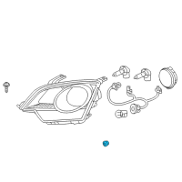 OEM 2021 Chevrolet Spark Headlamp Assembly Bushing Diagram - 94530630