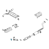 OEM 2016 Kia Forte Gasket-Exhaust Pipe Diagram - 287511M100