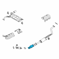 OEM 2014 Hyundai Elantra Catalytic Converter Assembly Diagram - 28950-2E300