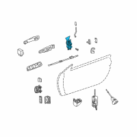 OEM Chrysler Front Door Latch Diagram - 5099149AA