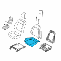 OEM 2016 Ram ProMaster City Seat Cushion Foam Front Diagram - 68275675AA