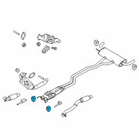 OEM 2018 Lincoln MKZ Front Pipe Insulator Diagram - F2GZ-5F262-A