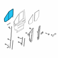 OEM 2021 Ford Transit-150 Window Channel Diagram - CK4Z-6121596-E