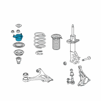 OEM 2015 Acura ILX Rubber, Front Shock Absorber Mounting Diagram - 51920-TR0-A01