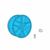 OEM Dodge Nitro Wheel Alloy Diagram - 1BK48PAKAB