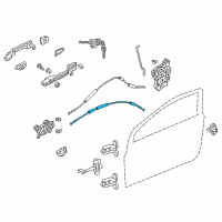 OEM 2015 Honda Civic Cable, Front Door Lock Diagram - 72133-TS8-A01