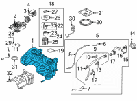 OEM 2022 Hyundai Tucson TANK ASSY-FUEL Diagram - 31150-P0500