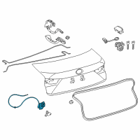 OEM 2019 Lexus IS350 Luggage Compartment Door Lock Assembly Diagram - 64600-53071