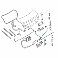 OEM 2015 BMW 328i xDrive Bowden Cable, Emergency Unlocking Diagram - 51-24-7-238-463