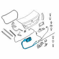 OEM 2016 BMW 535i GT Trunk Lock Actuator Motor Diagram - 51-24-7-273-752