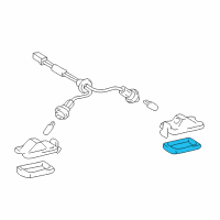 OEM Lexus Lens & Cover, License Plate Lamp, LH Diagram - 81691-02041