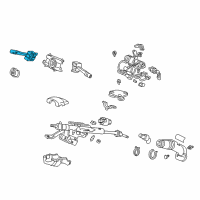 OEM 1995 Honda Civic Switch Assembly, Lighting (A) Diagram - 35255-SR3-A02