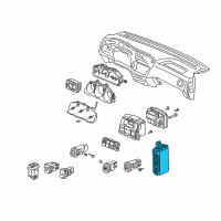 OEM 2002 Acura MDX Computer Assembly, Automatic Air Conditioner Diagram - 79610-S3V-A26