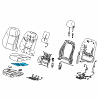 OEM 2015 Cadillac ATS Heater Asm, Front Seat Cushion Diagram - 22960981