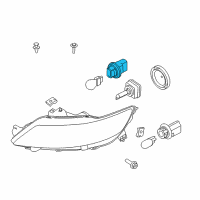 OEM 2012 Ford Edge Signal Lamp Bulb Socket Diagram - 8A8Z-13411-A