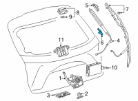 OEM 2022 Lexus NX350 BRACKET, BACK DOOR D Diagram - 68948-78030