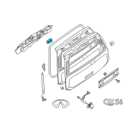 OEM Nissan Murano Hinge Assembly-Back Door RH Diagram - 90400-7S030