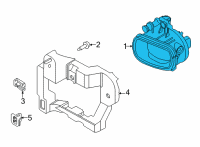 OEM 2021 Nissan Rogue Fog Lamp Assy-RH Diagram - 26150-8990D