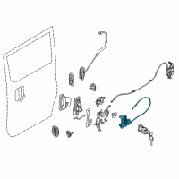 OEM 2015 Nissan NV200 Base-Slide Door Lock, RH Diagram - 82540-9SF0A