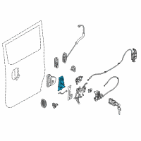 OEM 2020 Nissan NV200 Slide Door Handle Assembly Outside Left Diagram - 82607-3LM0B