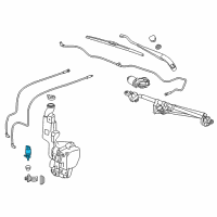OEM 2017 Chevrolet Suburban Front Washer Pump Diagram - 23353390